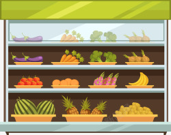 水果蔬菜冰箱素材