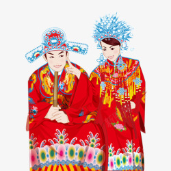中国传统新郎新娘中国传统新郎新娘高清图片