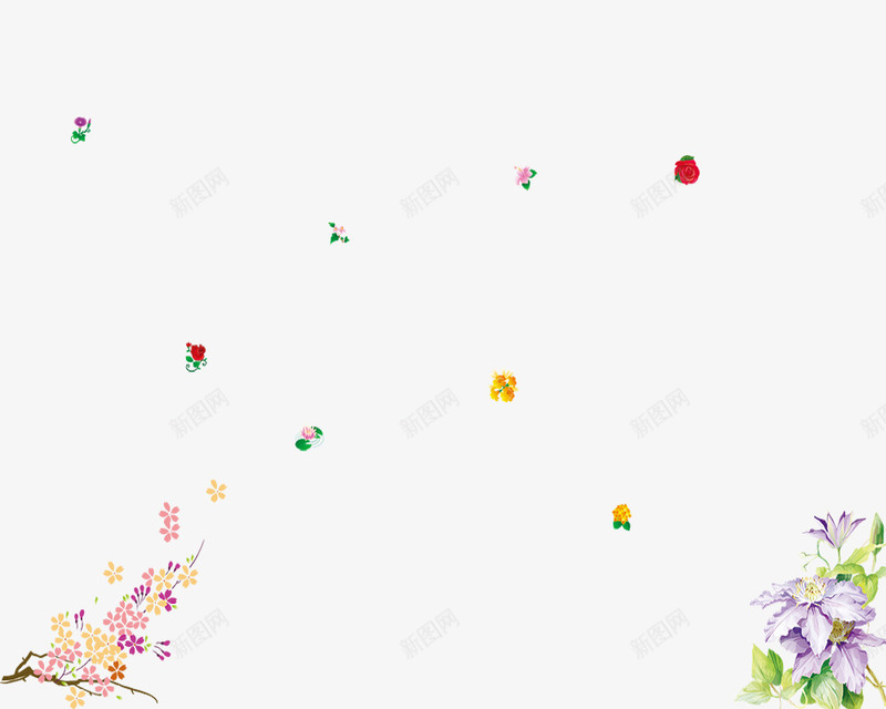 彩色蝴蝶png免抠素材_新图网 https://ixintu.com 手绘 抽象花纹 玫瑰 羽毛 艺术字体 花朵 花瓣 雪花 鲜花