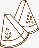 卡通夏日手绘水果西瓜图标图标