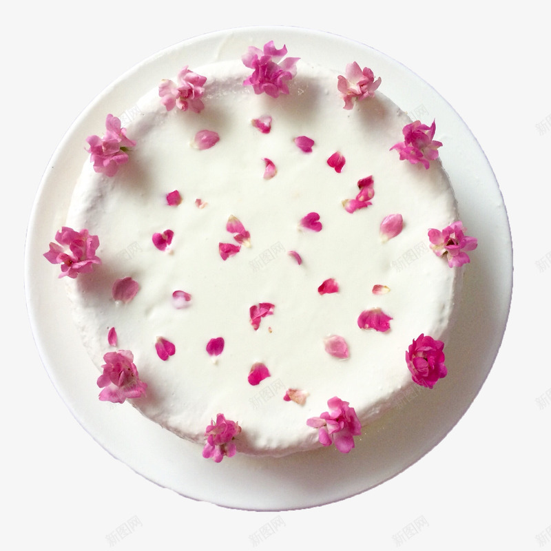 产品实物玫瑰酸奶蛋糕png免抠素材_新图网 https://ixintu.com 白色 美食 蛋糕 酸奶 零食