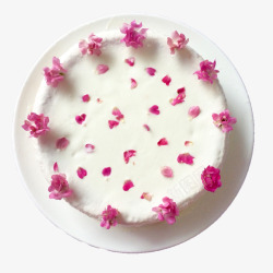 产品实物玫瑰酸奶蛋糕素材