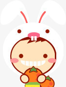 可爱卡通兔子吃东西手绘png免抠素材_新图网 https://ixintu.com 东西 兔子 卡通 可爱