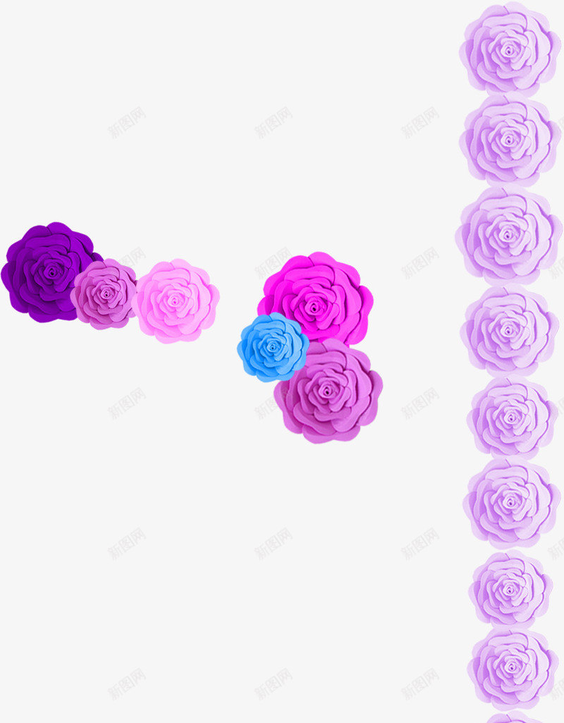 粉紫色婚礼花朵装饰png免抠素材_新图网 https://ixintu.com 婚礼 紫色 花朵 装饰