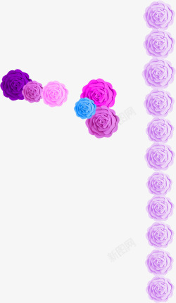 粉紫色婚礼花朵装饰素材