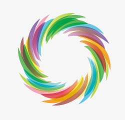 圆环logo创意商务logo羽毛圆环图标高清图片