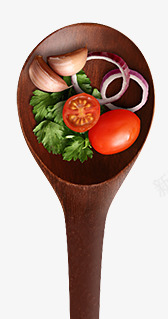 木勺里的蔬菜碎片png免抠素材_新图网 https://ixintu.com 木勺 碎片 素材 蔬菜