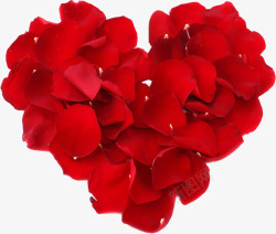 花瓣爱心漂浮红色爱心玫瑰花瓣高清图片