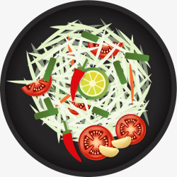 扁平化卡通美食素材