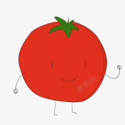 两角的西红柿菜市场可爱卡通的西红柿矢量图高清图片