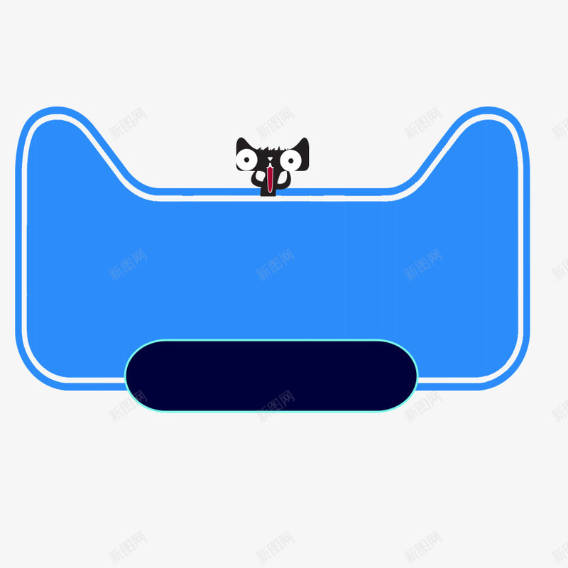 天猫png免抠素材_新图网 https://ixintu.com 卡通猫 大标题 天猫 小猫 手绘猫 标题框 活动框