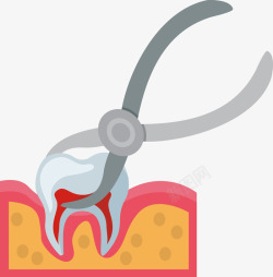 牙床拔牙图标矢量图高清图片