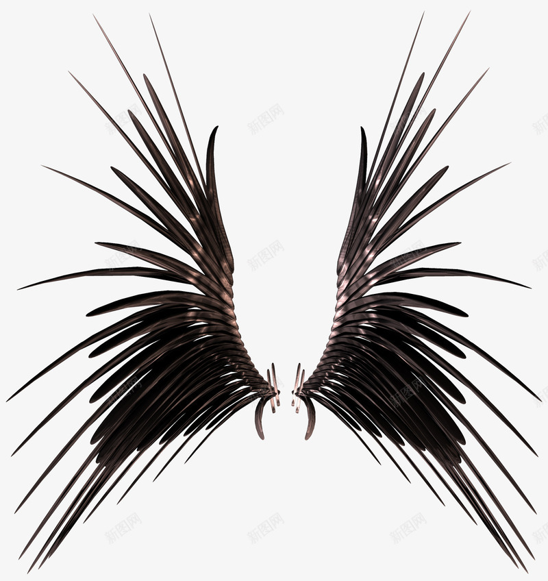 创意黑色翅膀png免抠素材_新图网 https://ixintu.com 创意 羽毛 翅膀 黑色