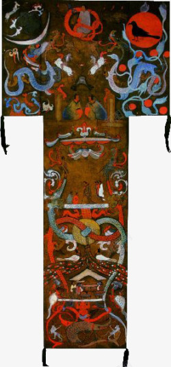 汉代瓦当汉代帛画元素高清图片