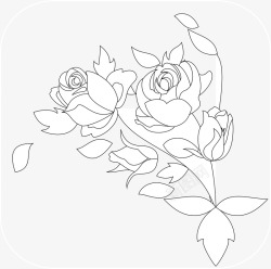 花形状花玫瑰矢量图高清图片