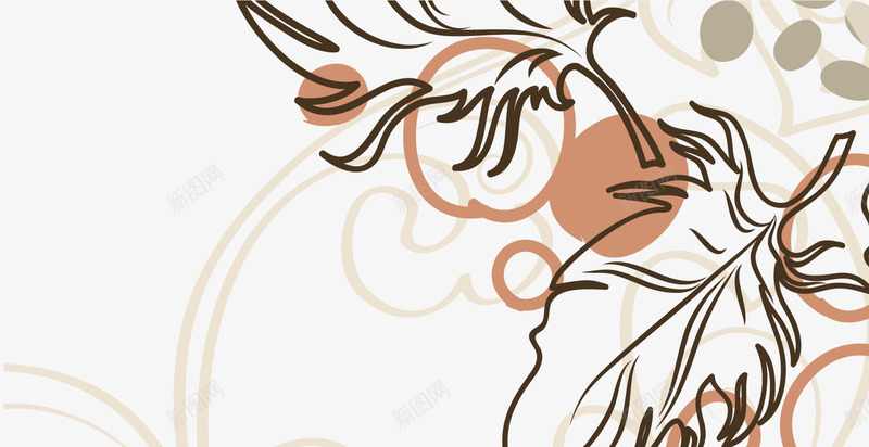 复古羽毛png免抠素材_新图网 https://ixintu.com 复古装饰 底纹 手绘 棕色 羽毛 背景装饰