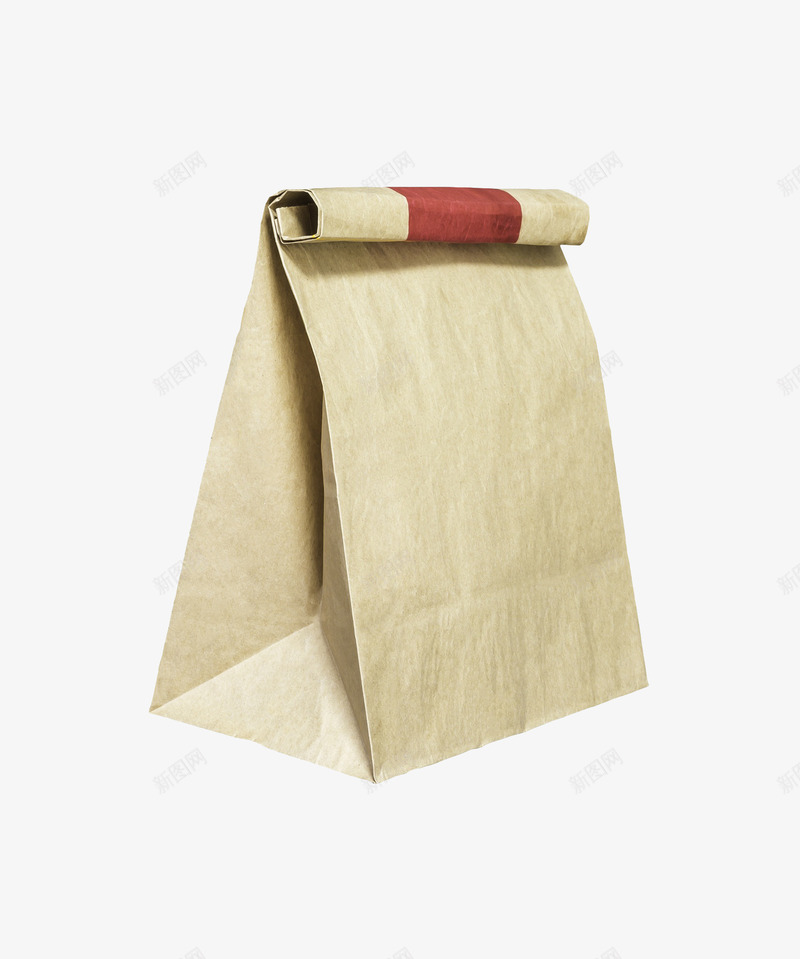 黄色牛皮纸卷口袋png免抠素材_新图网 https://ixintu.com 包装袋 卷口袋 牛皮纸袋 空白包装袋 袋子 黄色