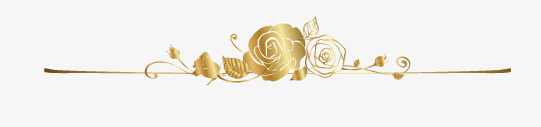 金色玫瑰花纹png免抠素材_新图网 https://ixintu.com 花朵 花纹 装饰 金色 镀金