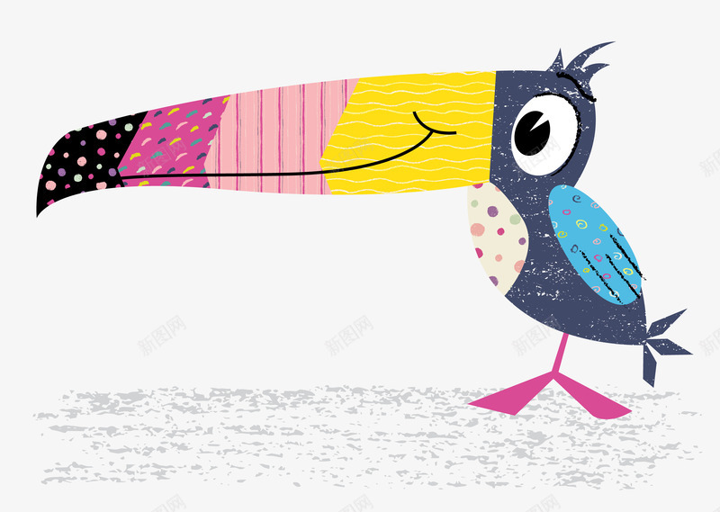 卡通啄木鸟png免抠素材_新图网 https://ixintu.com 啄木鸟 嘴巴 树木 羽毛 翅膀 长长的 鸟类