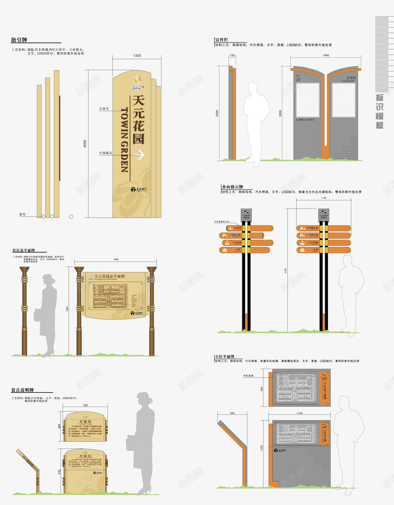 地产识别系统png免抠素材_新图网 https://ixintu.com VI设计 地产VI 导视系统 指示牌 矢量VI设计 视觉系统设计 识别系统