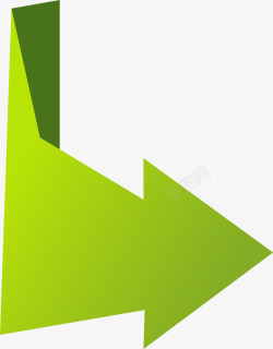 绿色箭头折纸素材