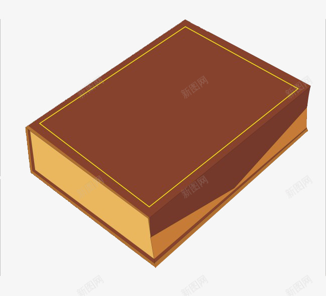 棕色包装盒png免抠素材_新图网 https://ixintu.com 书盒 包装盒 文具盒 装饰盒子