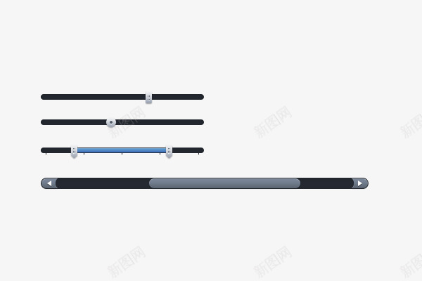 各类进度条按钮png免抠素材_新图网 https://ixintu.com UI 按钮 灰色 进度条