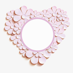 装饰空白纸免费png下载母亲节粉色立体纸雕纹理花朵装饰矢量图高清图片