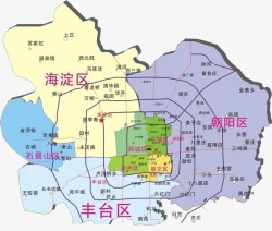 立体北京地图素材