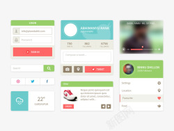 控件设计合集APP界面控件合集PSD源文件高清图片