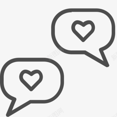通信连接谈话爱情人节valenticons图标图标