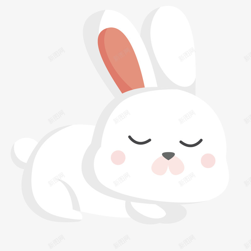 中秋兔子图矢量图ai免抠素材_新图网 https://ixintu.com 兔子 创意设计 玉兔 白色 立体 设计 矢量图