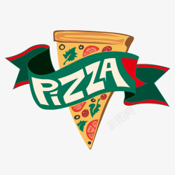 一片披萨一片披萨pizza卡通手绘风西餐图标高清图片