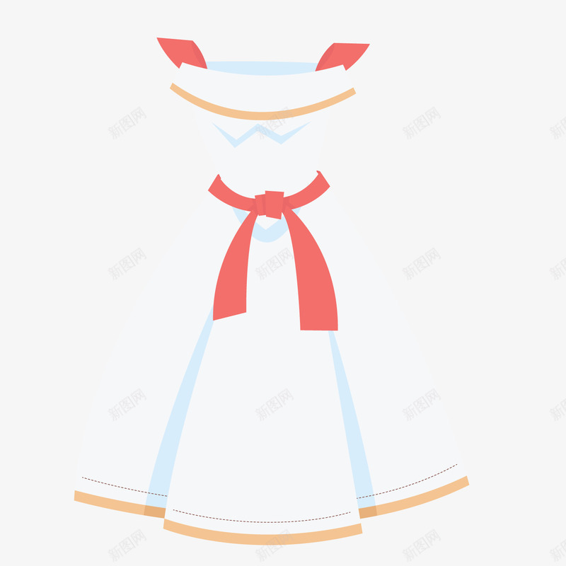 卡通白色婚礼服装png免抠素材_新图网 https://ixintu.com 婚礼礼服 婚礼衣服 白色礼物 背景装饰