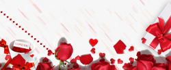 314白色情人节红玫瑰礼物盒素材