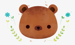 可爱手绘小熊头像素材