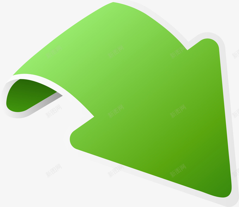 绿色清新箭头图标png_新图网 https://ixintu.com 标签图案 清新箭头 简约标志 绿色箭头 装饰图案