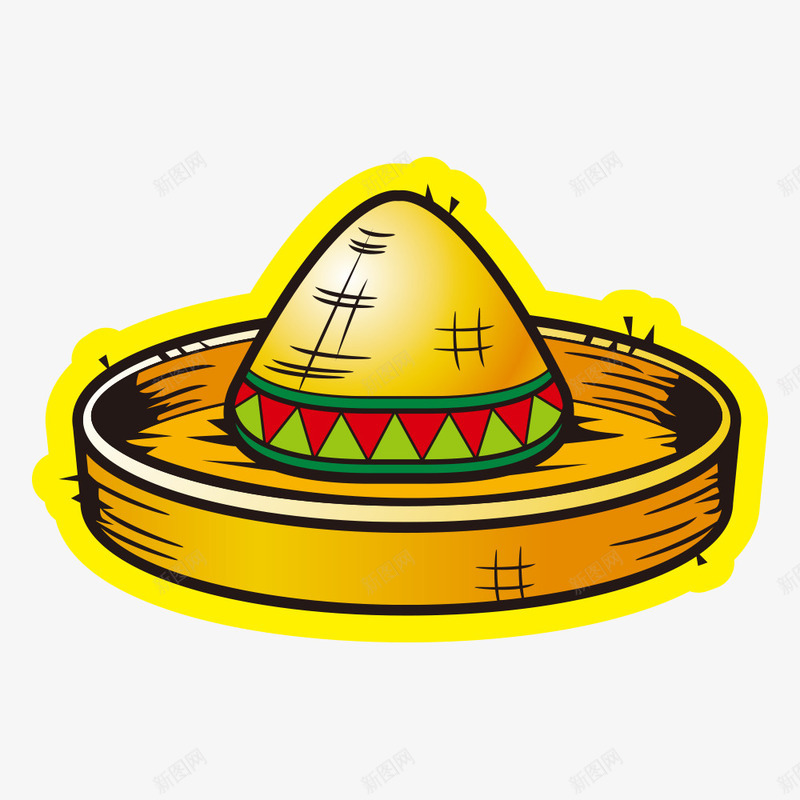 墨西哥帽子矢量图eps免抠素材_新图网 https://ixintu.com 卡通帽 墨西哥 墨西哥卡通帽子 帽子 矢量帽子 矢量图