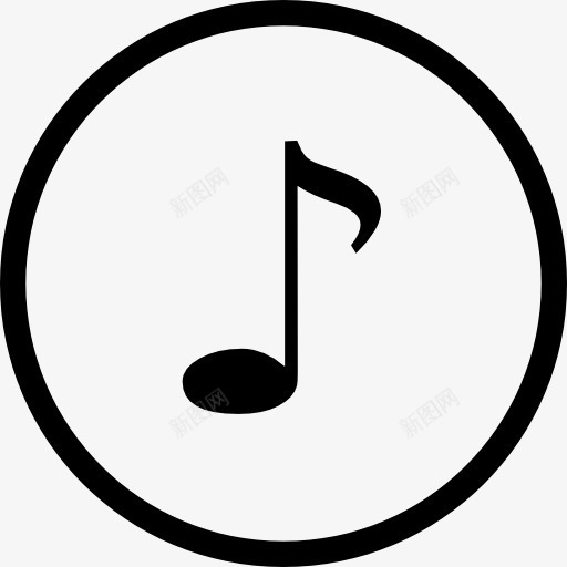音乐的圆形按钮图标png_新图网 https://ixintu.com 圆形 形状圆图案图标 按钮 注意 笔记 符号 缪图标 钮扣 音乐