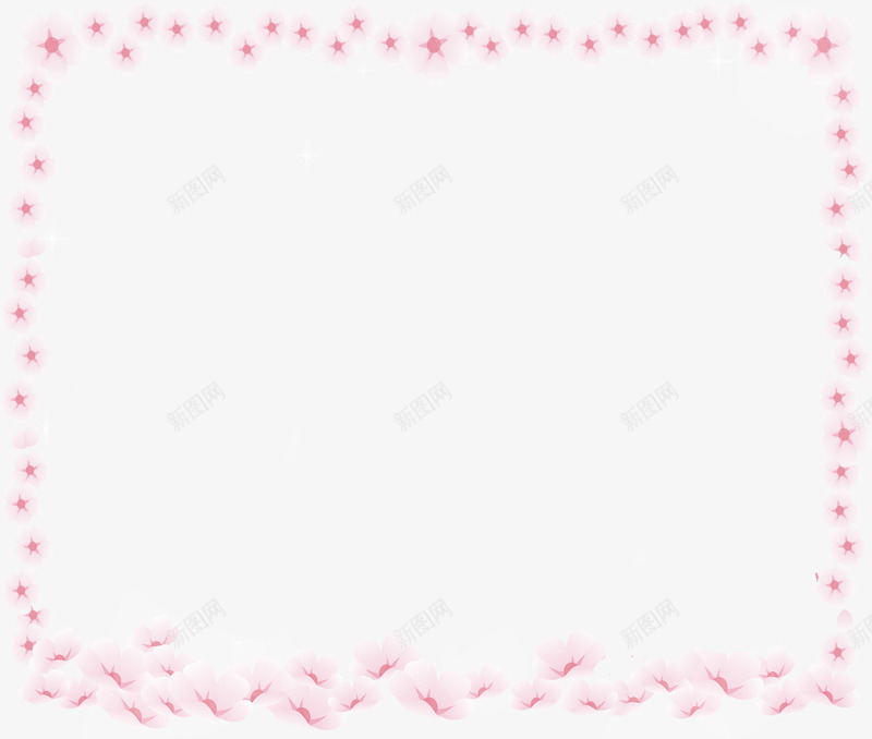 粉色卡通羽毛边框png免抠素材_新图网 https://ixintu.com 卡通 粉色 羽毛 设计 边框