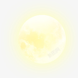 黄色圆月月亮高清图片