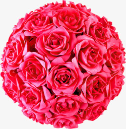 玫瑰花球红色玫瑰花球花束母亲节礼物高清图片