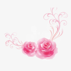 粉丝玫瑰花纹素材