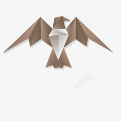 折纸鸟折纸动物鸟矢量图高清图片