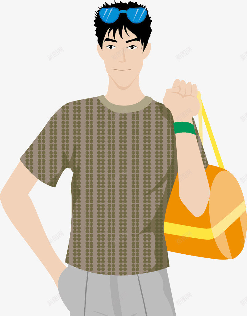 时尚男装png免抠素材_新图网 https://ixintu.com 书包 卡通 学生 男装 西装