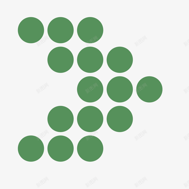 绿色圆点对称箭号箭头png免抠素材_新图网 https://ixintu.com 圆点 对称 箭号 箭头 绿色