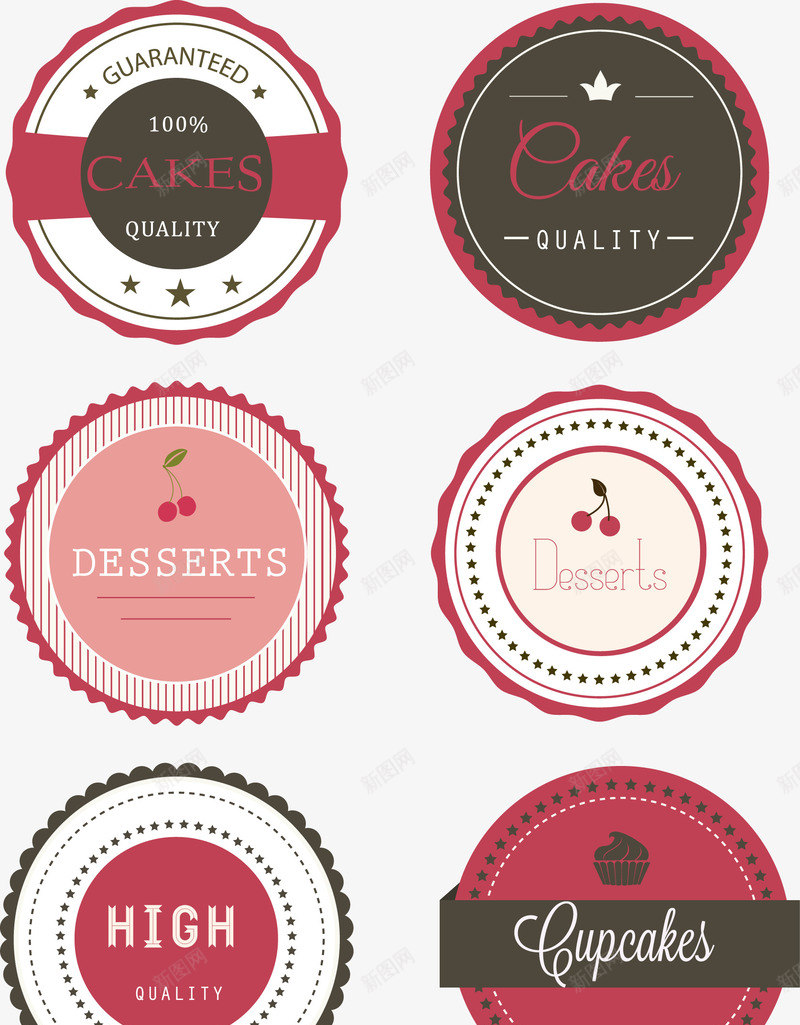 手绘圆形蛋糕甜品标签png免抠素材_新图网 https://ixintu.com 圆形 手绘 标签 甜品 蛋糕标签