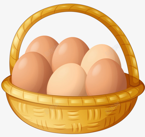 一篮鸡蛋png免抠素材_新图网 https://ixintu.com 卡通鸡蛋 椭圆形 营养早餐