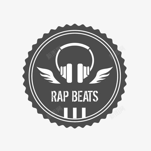 rapbeats圆形logo图标png_新图网 https://ixintu.com beats logo rap 圆形 耳机