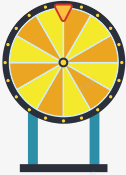 圆形轮盘黄色圆形转盘矢量图高清图片